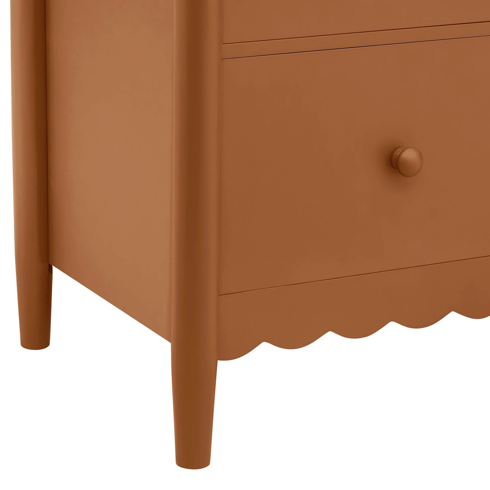 Betty 2 Drawer Bedside Table - Orange - DUSK