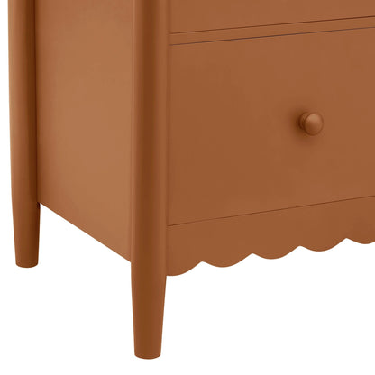 Betty 2 Drawer Bedside Table - Orange - DUSK