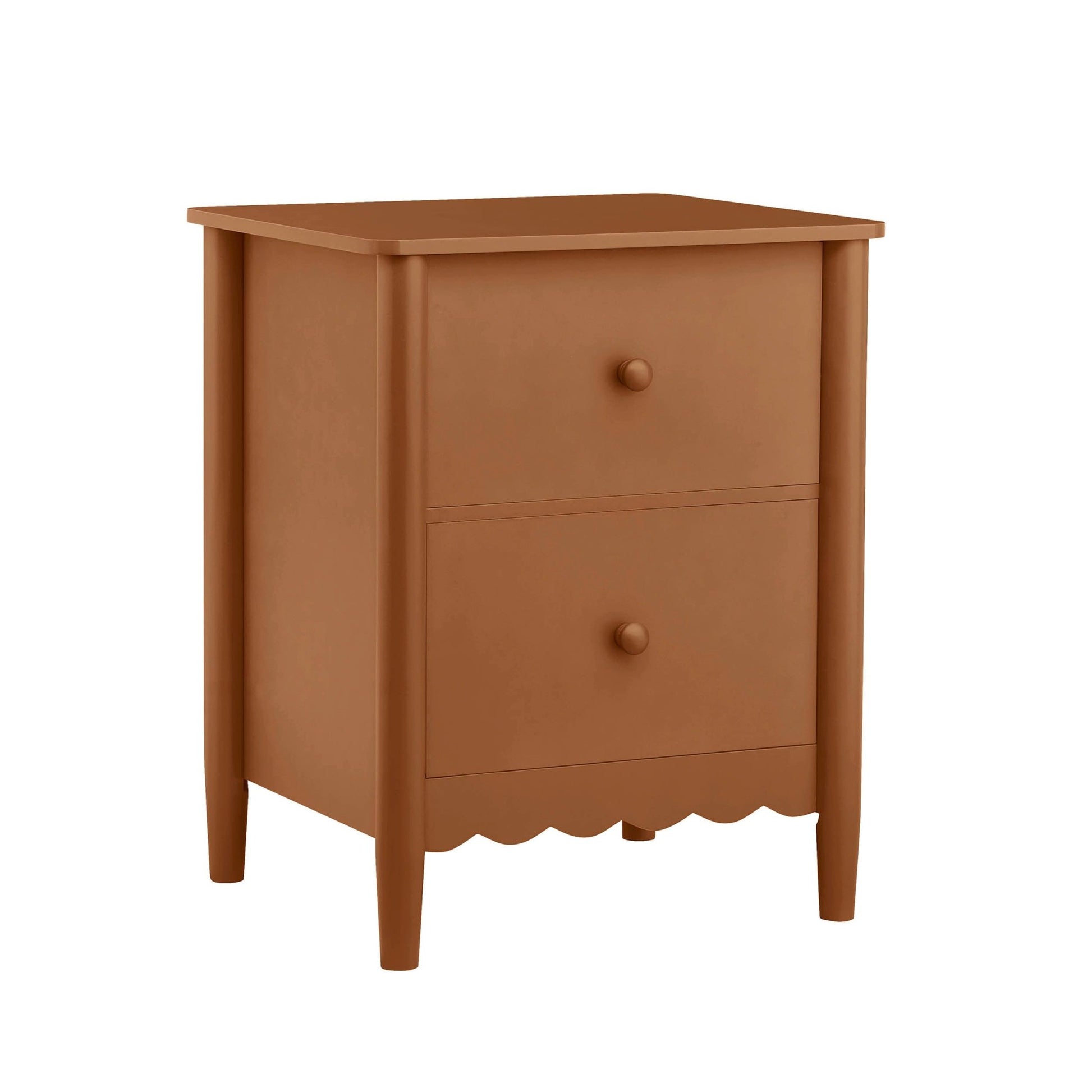 Betty 2 Drawer Bedside Table - Orange - DUSK