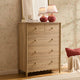 Betty 5 Drawer Chest - Light Wood - DUSK