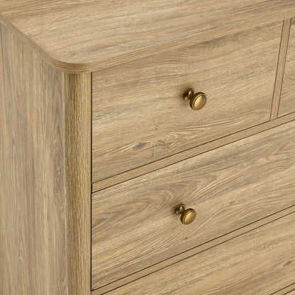 Betty 5 Drawer Chest - Light Wood - DUSK