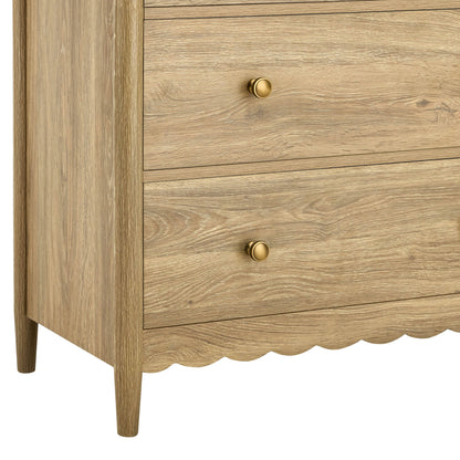 Betty 5 Drawer Chest - Light Wood - DUSK
