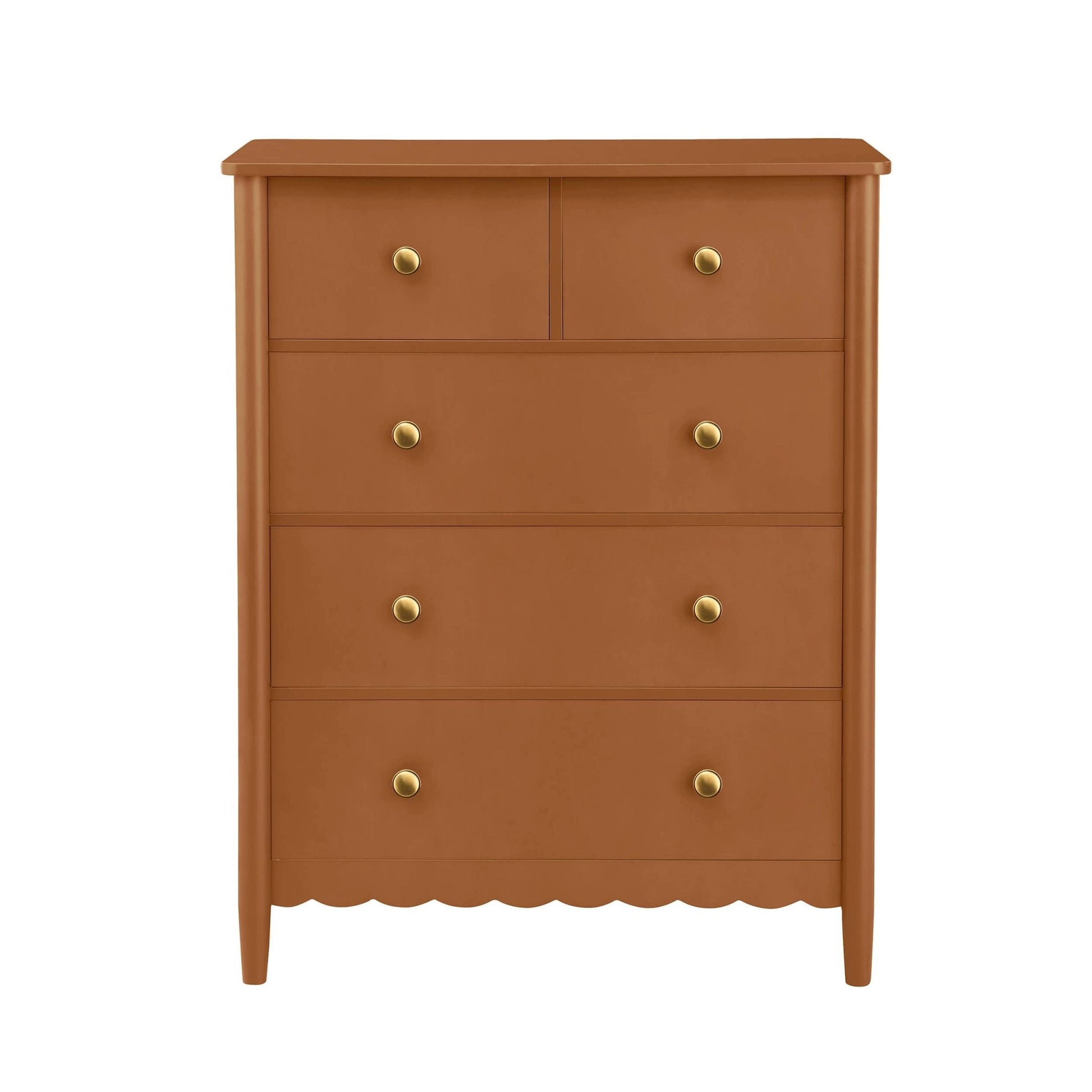 Betty 5 Drawer Chest - Orange - DUSK