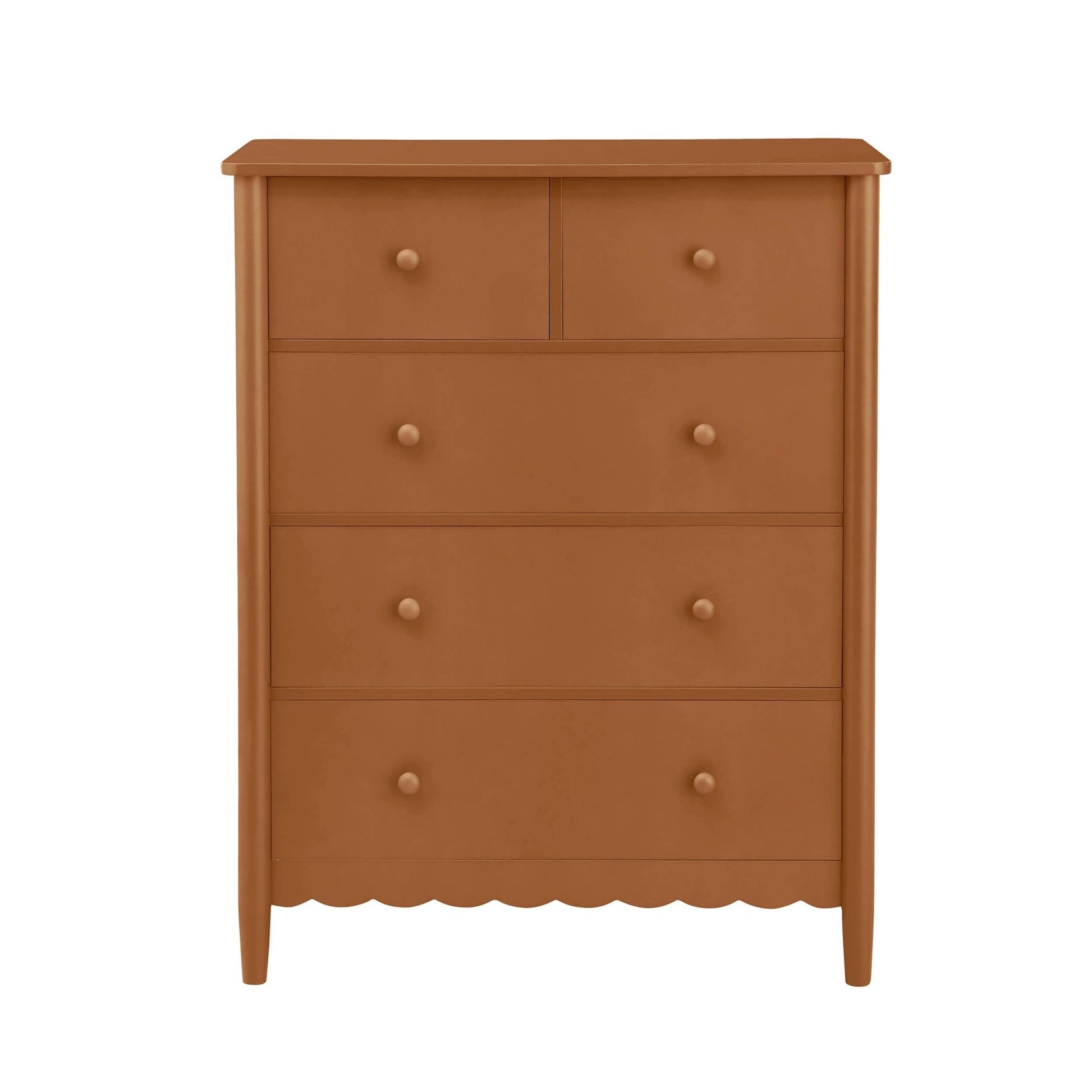 Betty 5 Drawer Chest - Orange - DUSK