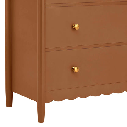 Betty 5 Drawer Chest - Orange - DUSK