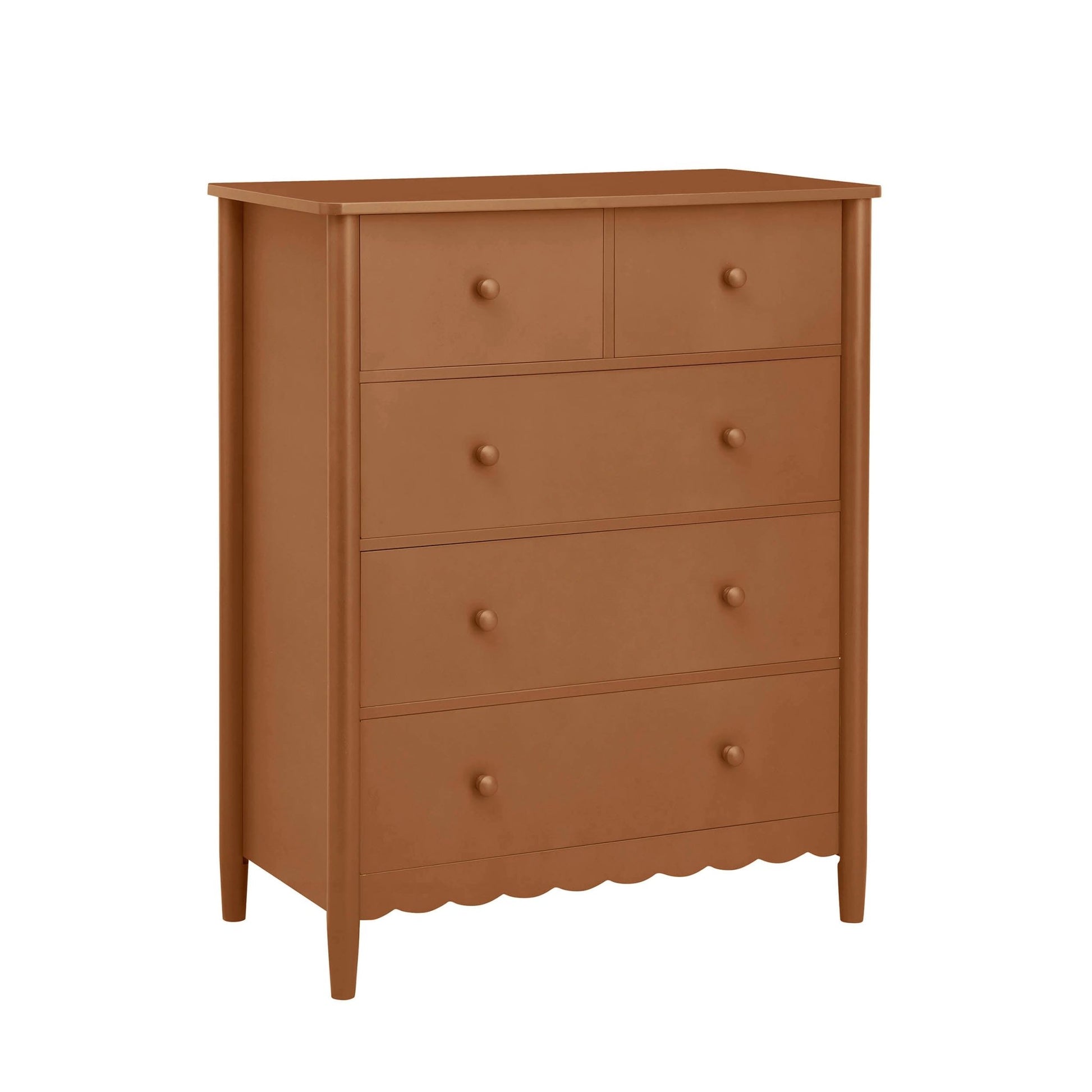 Betty 5 Drawer Chest - Orange - DUSK
