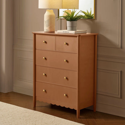 Betty 5 Drawer Chest - Orange - DUSK