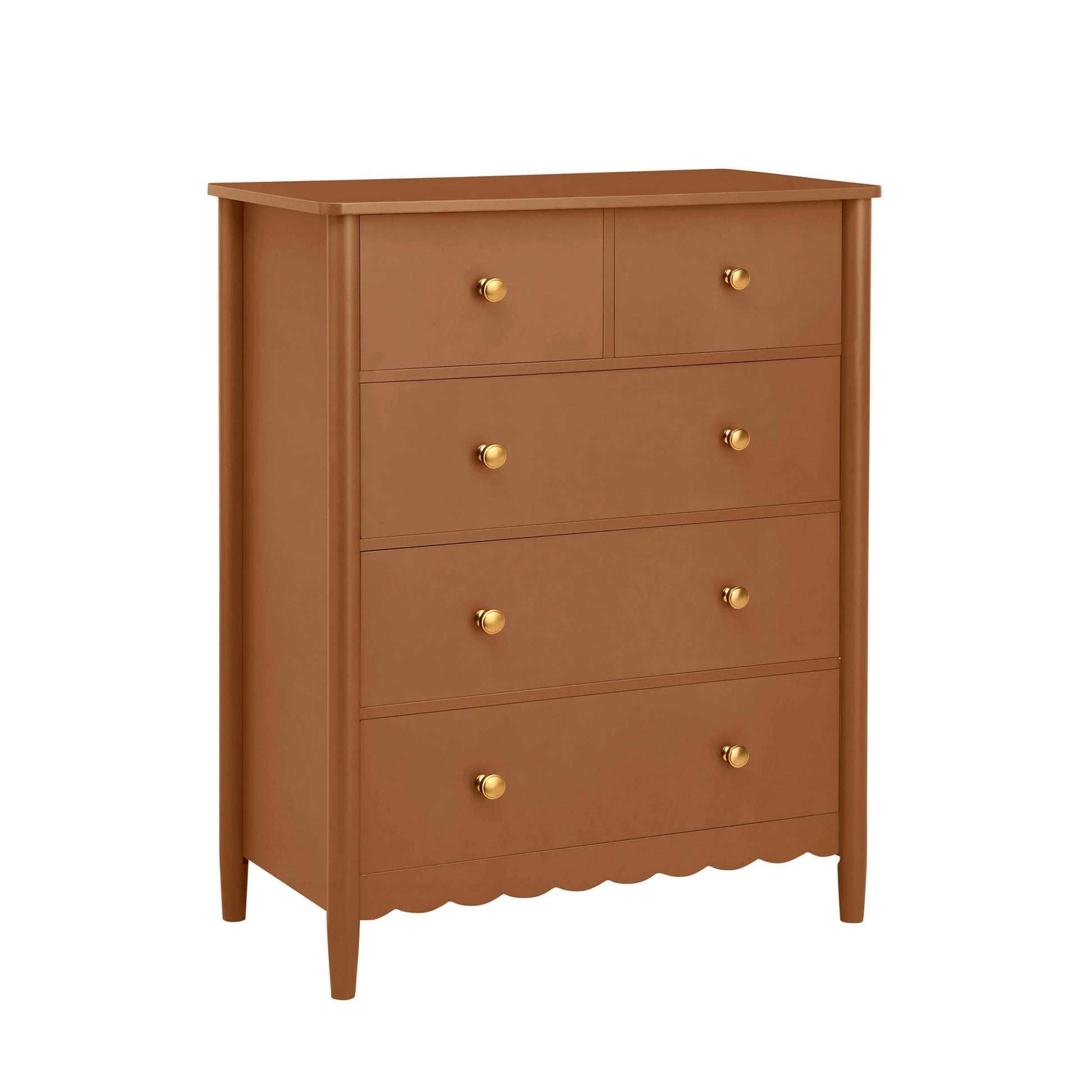 Betty 5 Drawer Chest - Orange - DUSK