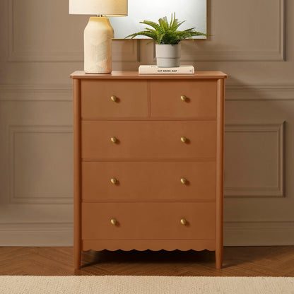 Betty 5 Drawer Chest - Orange - DUSK