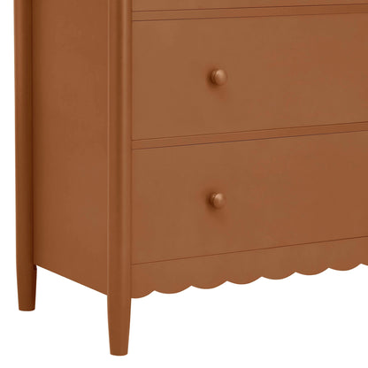 Betty 5 Drawer Chest - Orange - DUSK