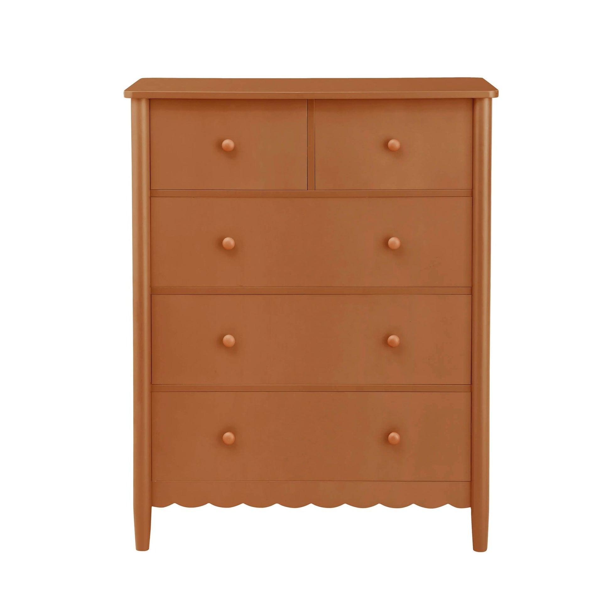 Betty 5 Drawer Chest - Orange - DUSK