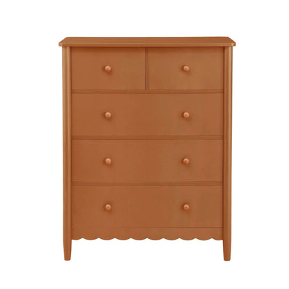 Betty 5 Drawer Chest - Orange - DUSK