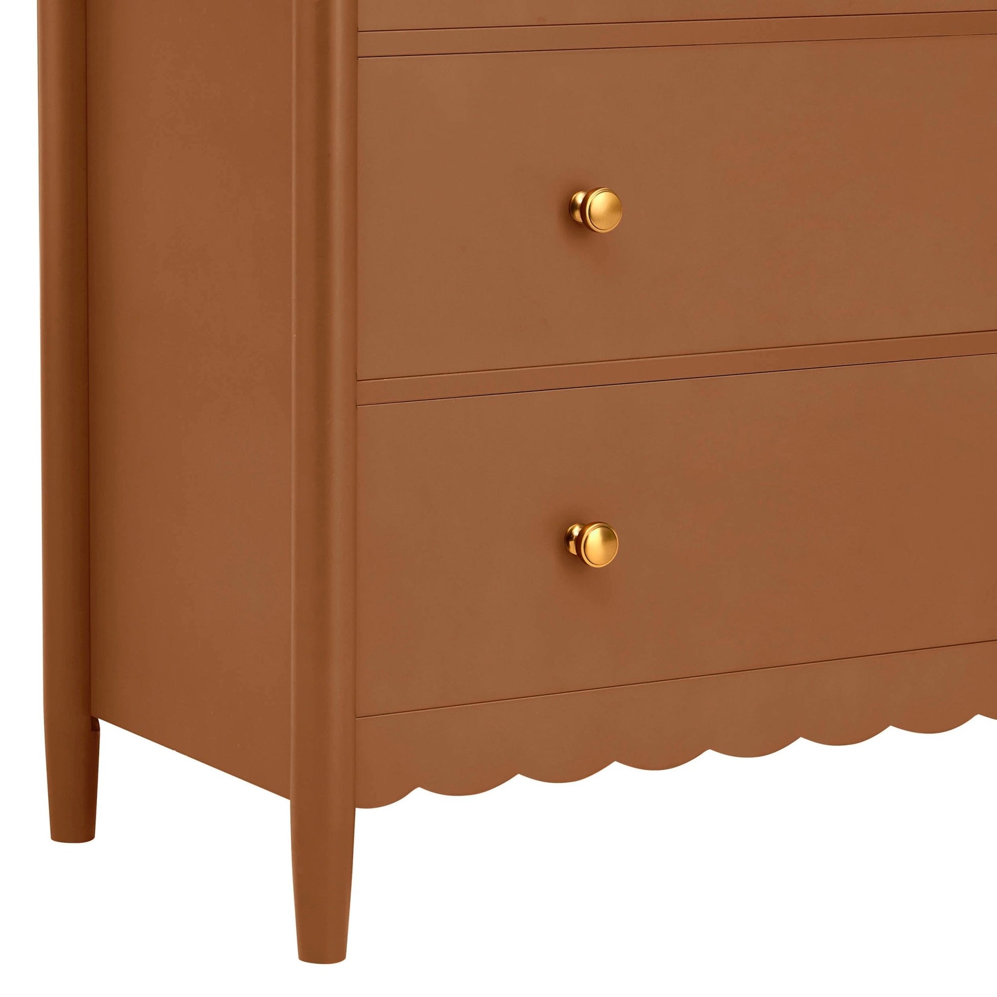 Betty 5 Drawer Chest - Orange - DUSK
