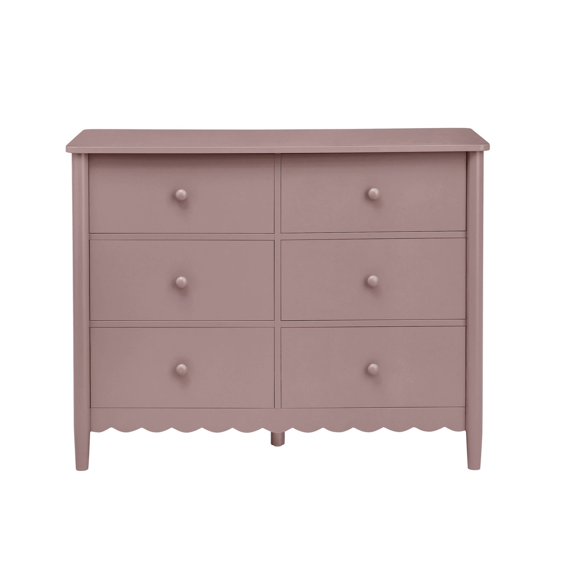 Betty 6 Drawer Chest - Dusty Mauve - DUSK