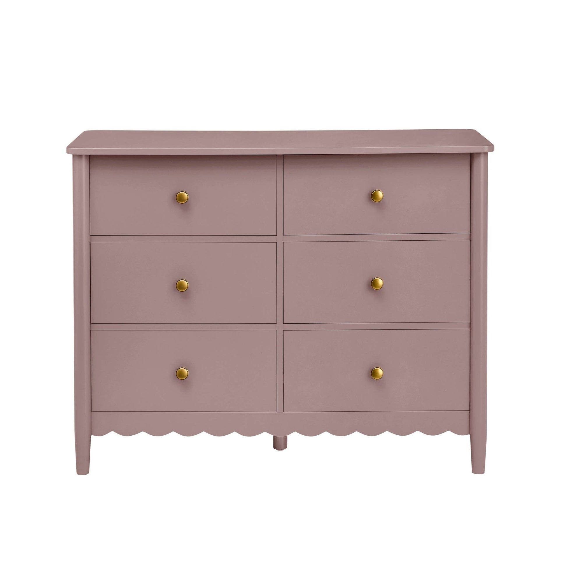 Betty 6 Drawer Chest - Dusty Mauve - DUSK
