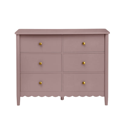 Betty 6 Drawer Chest - Dusty Mauve - DUSK