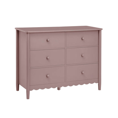 Betty 6 Drawer Chest - Dusty Mauve - DUSK