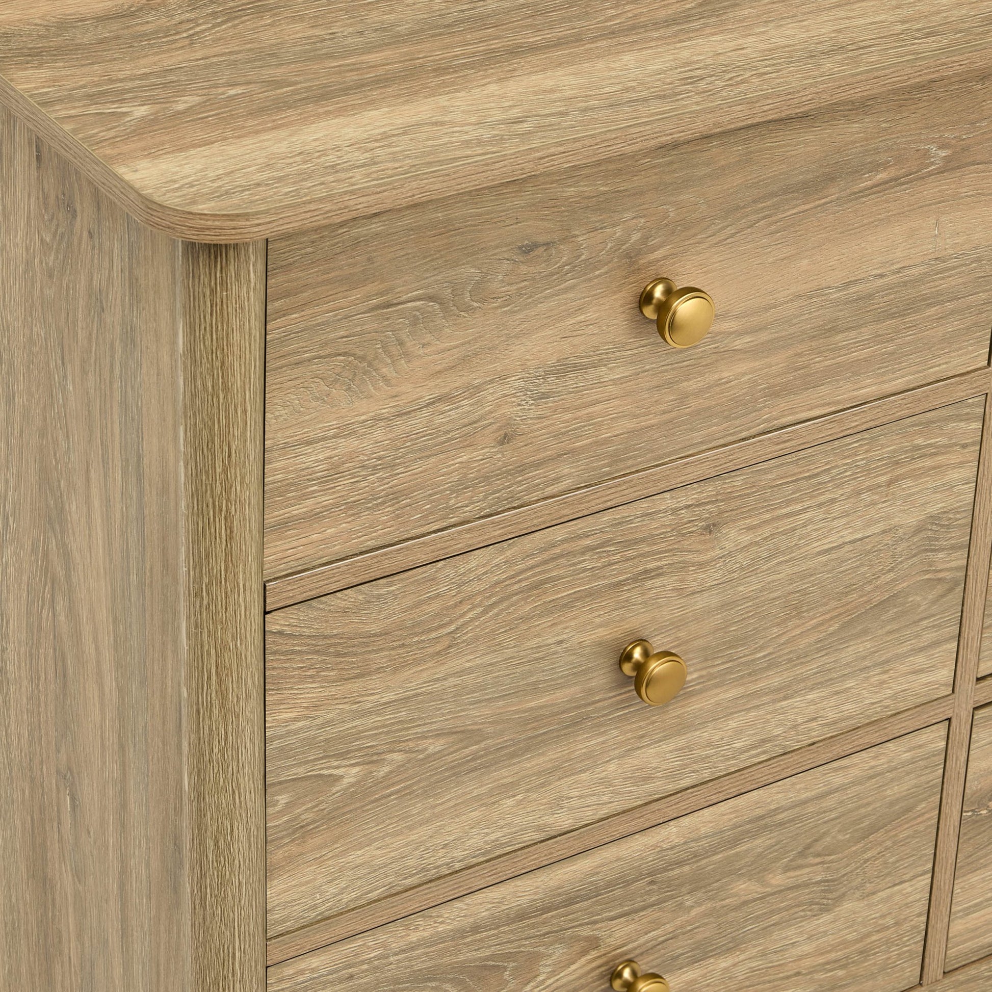 Betty 6 Drawer Chest - Light Wood - DUSK