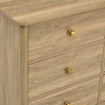 Betty 6 Drawer Chest - Light Wood - DUSK