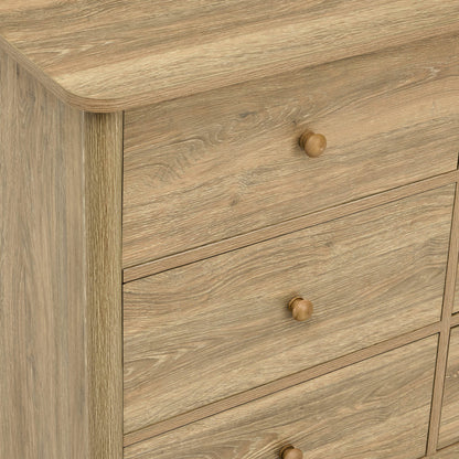 Betty 6 Drawer Chest - Light Wood - DUSK