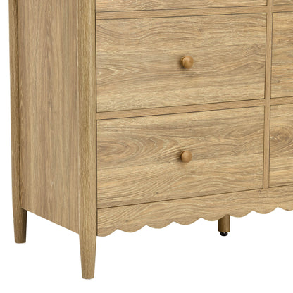 Betty 6 Drawer Chest - Light Wood - DUSK