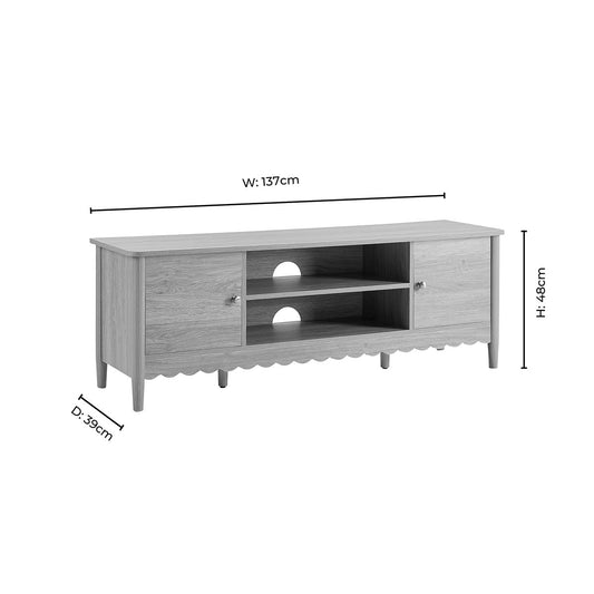 Betty Tv Unit for TVs up to 60" - Light Wood - DUSK