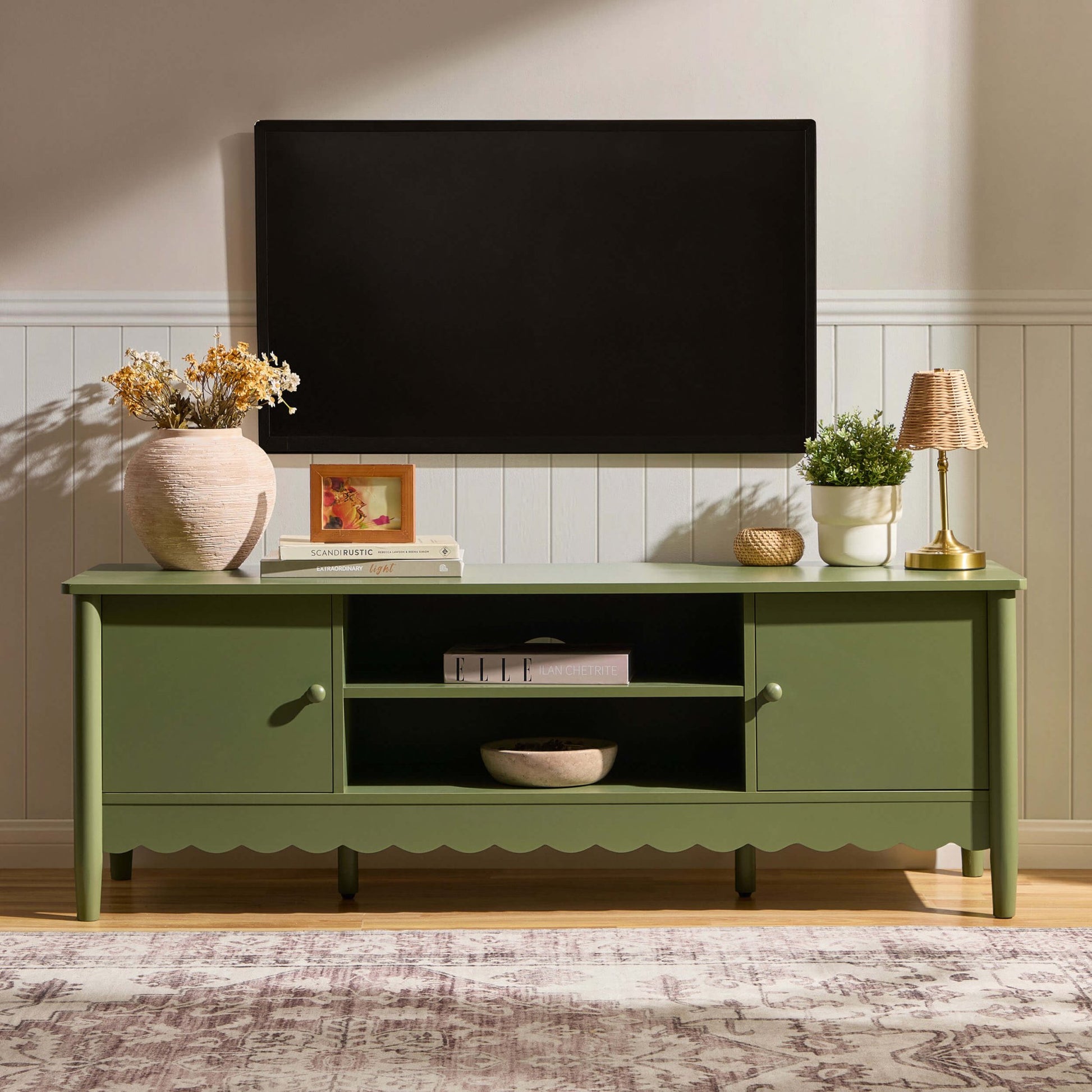 Betty Tv Unit for TVs up to 60" - Olive - DUSK