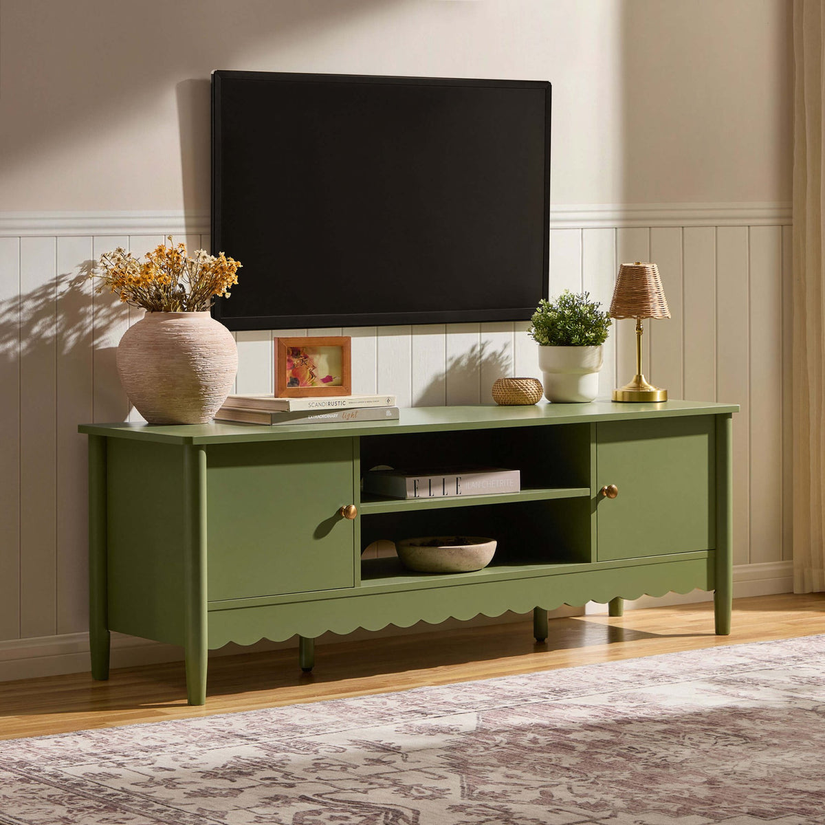 Betty Tv Unit for TVs up to 60" - Olive - DUSK