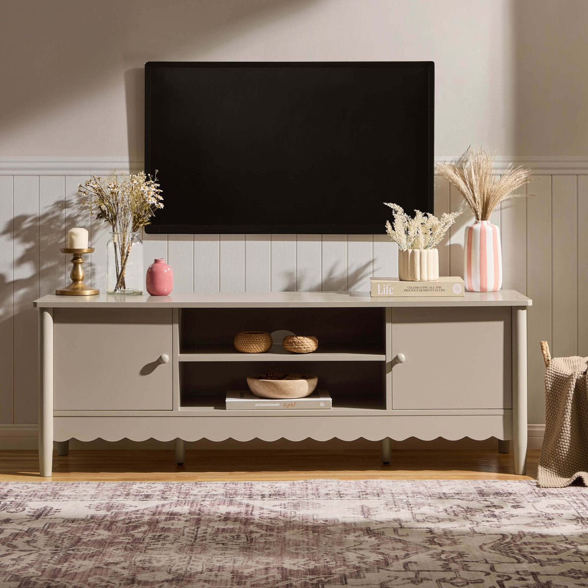 Betty Tv Unit for TVs up to 60" - Taupe - DUSK