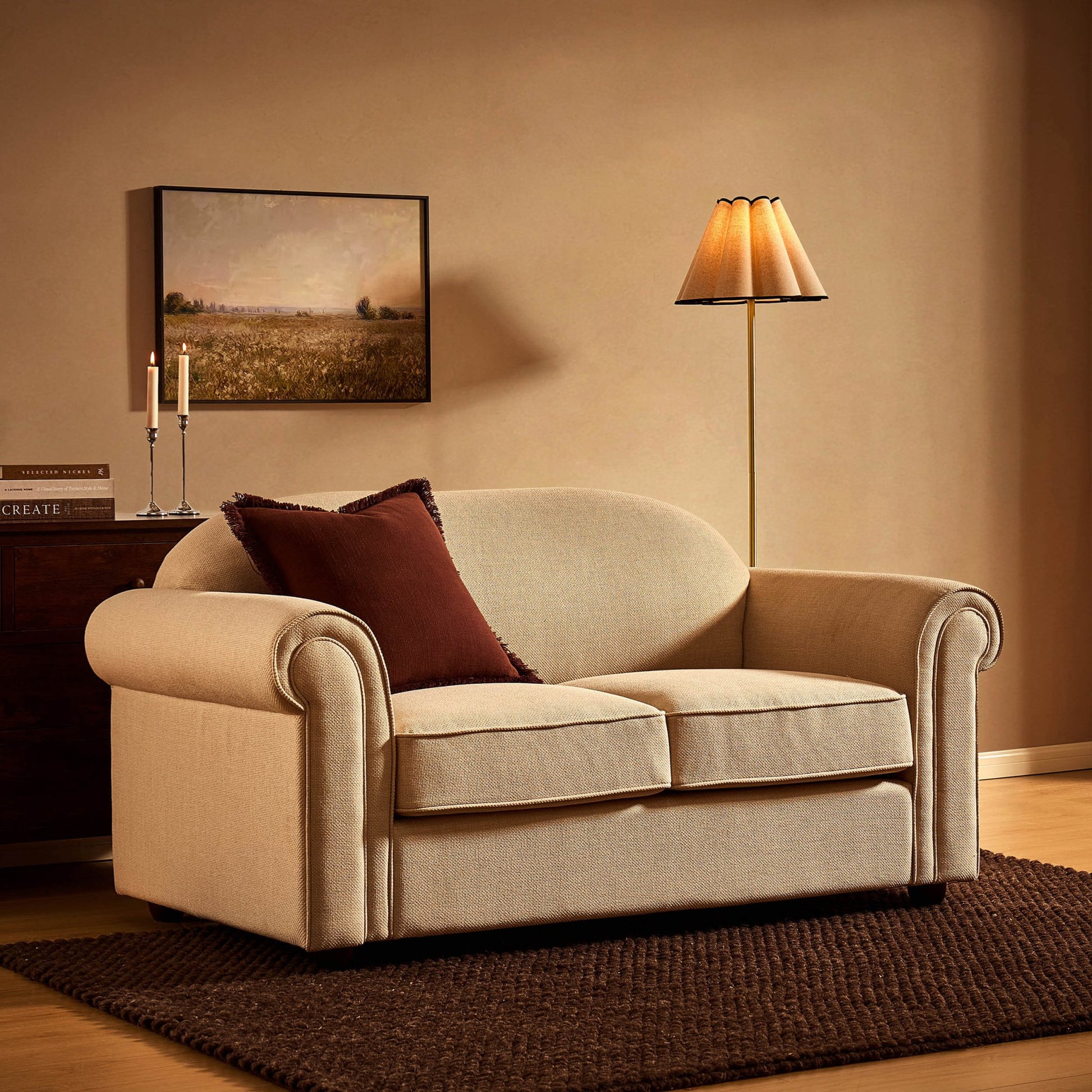 Beverley 2 Seater Sofa - Beige - DUSK