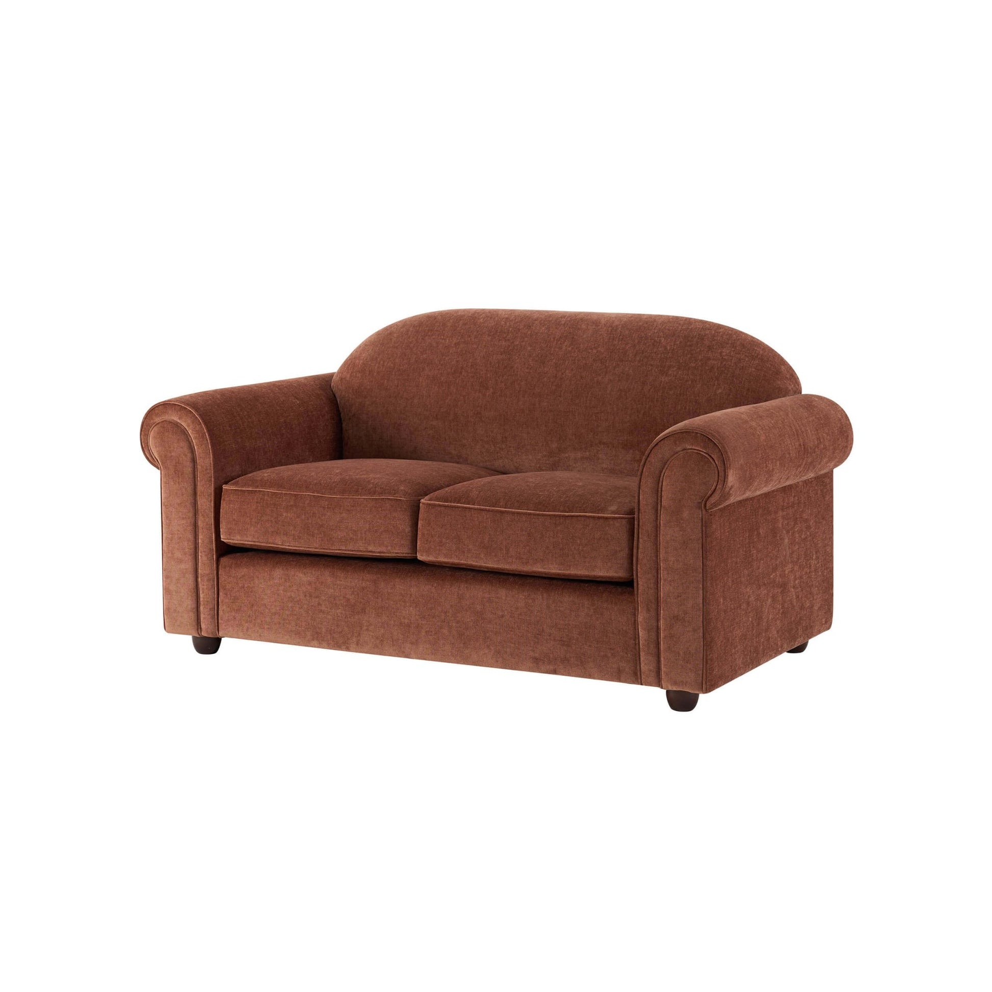Beverley 2 Seater Sofa - Chenille Dark Rust - DUSK