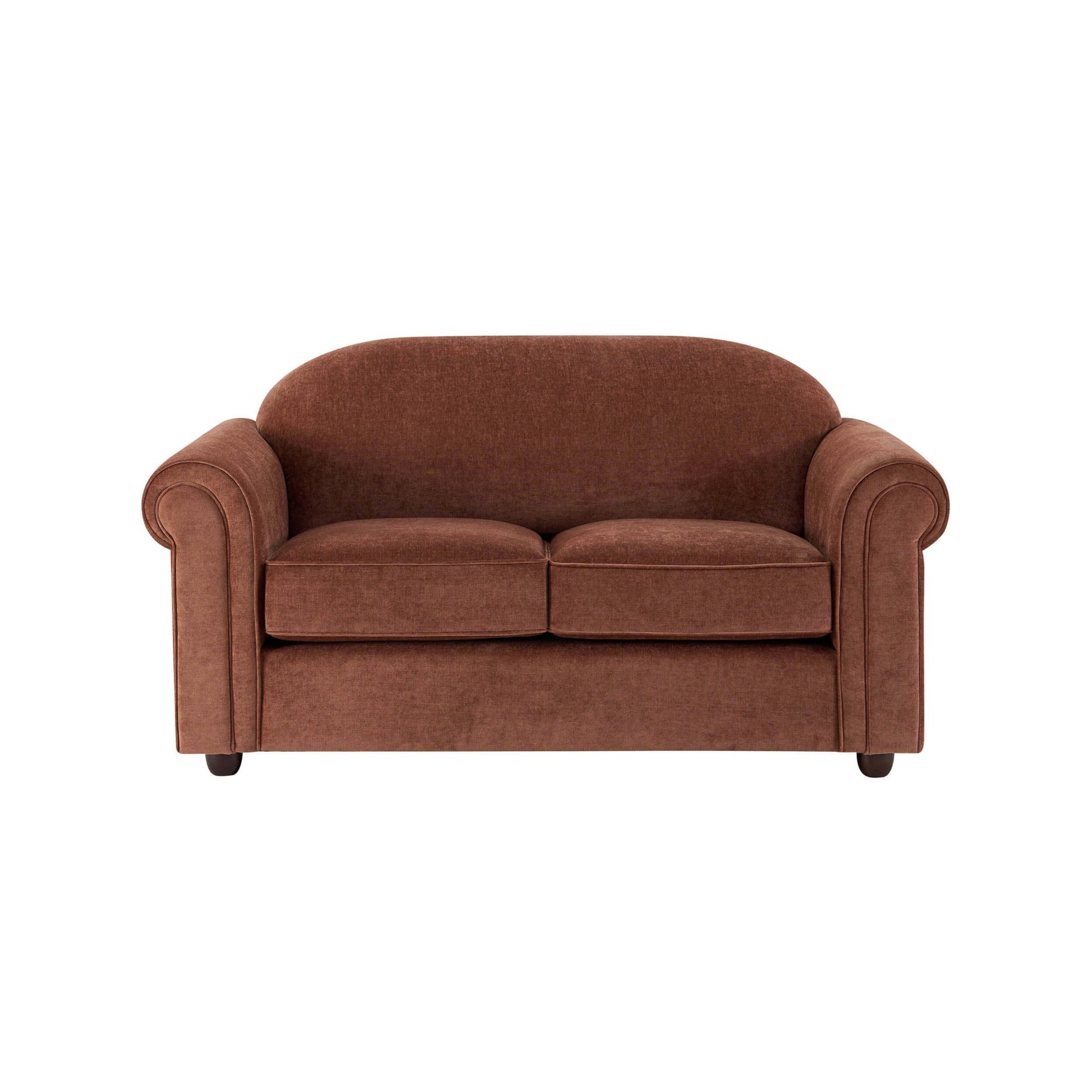 Beverley 2 Seater Sofa - Chenille Dark Rust - DUSK