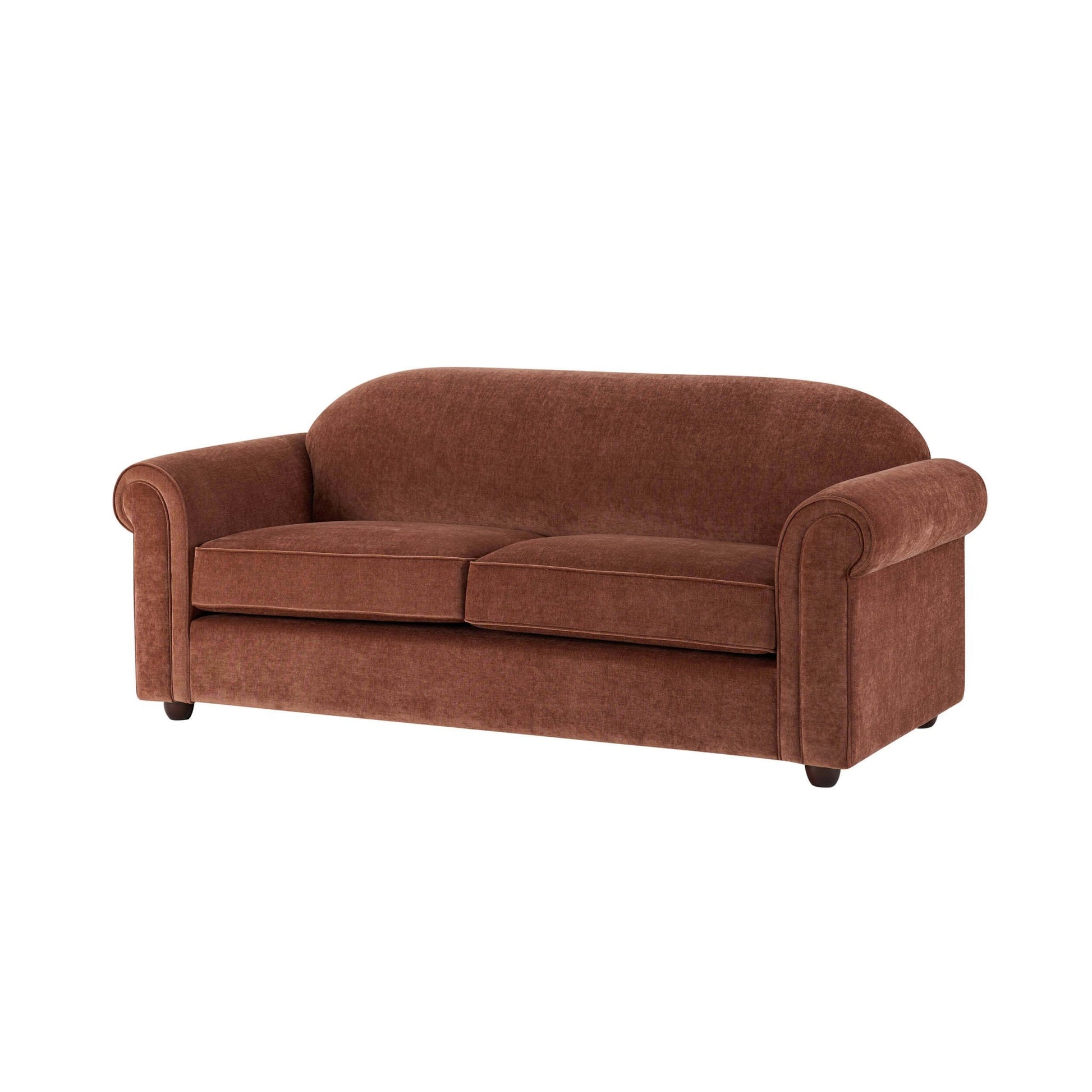 Beverley 3 Seater Sofa - Chenille Dark Rust - DUSK
