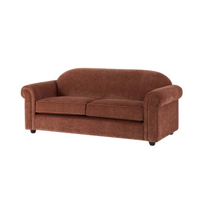 Beverley 3 Seater Sofa - Chenille Dark Rust - DUSK