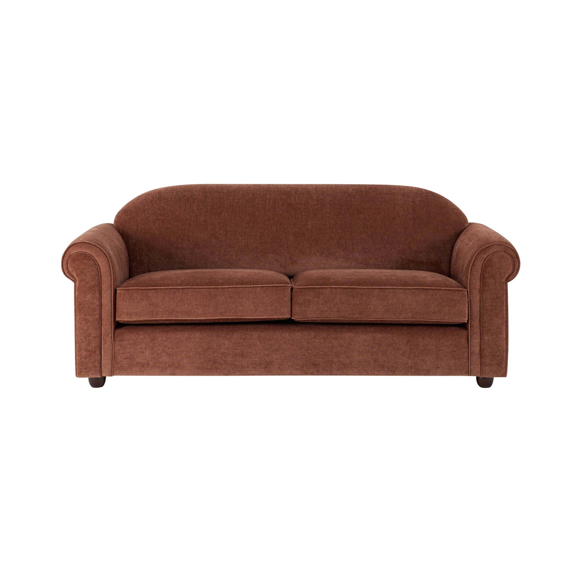 Beverley 3 Seater Sofa - Chenille Dark Rust - DUSK