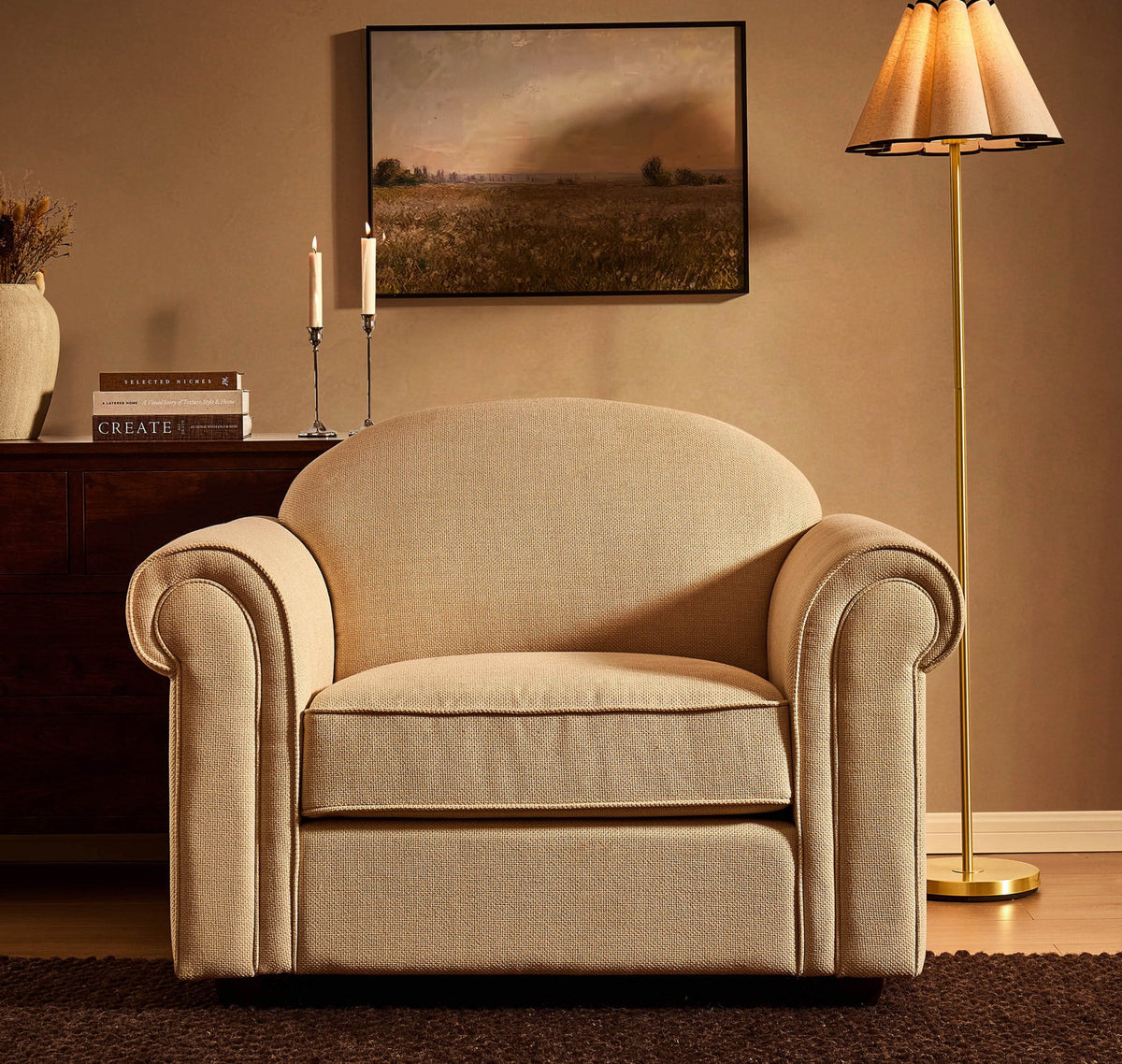 Beverley Loveseat - Beige - DUSK