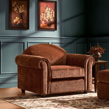 Beverley Loveseat - Chenille Dark Rust - DUSK