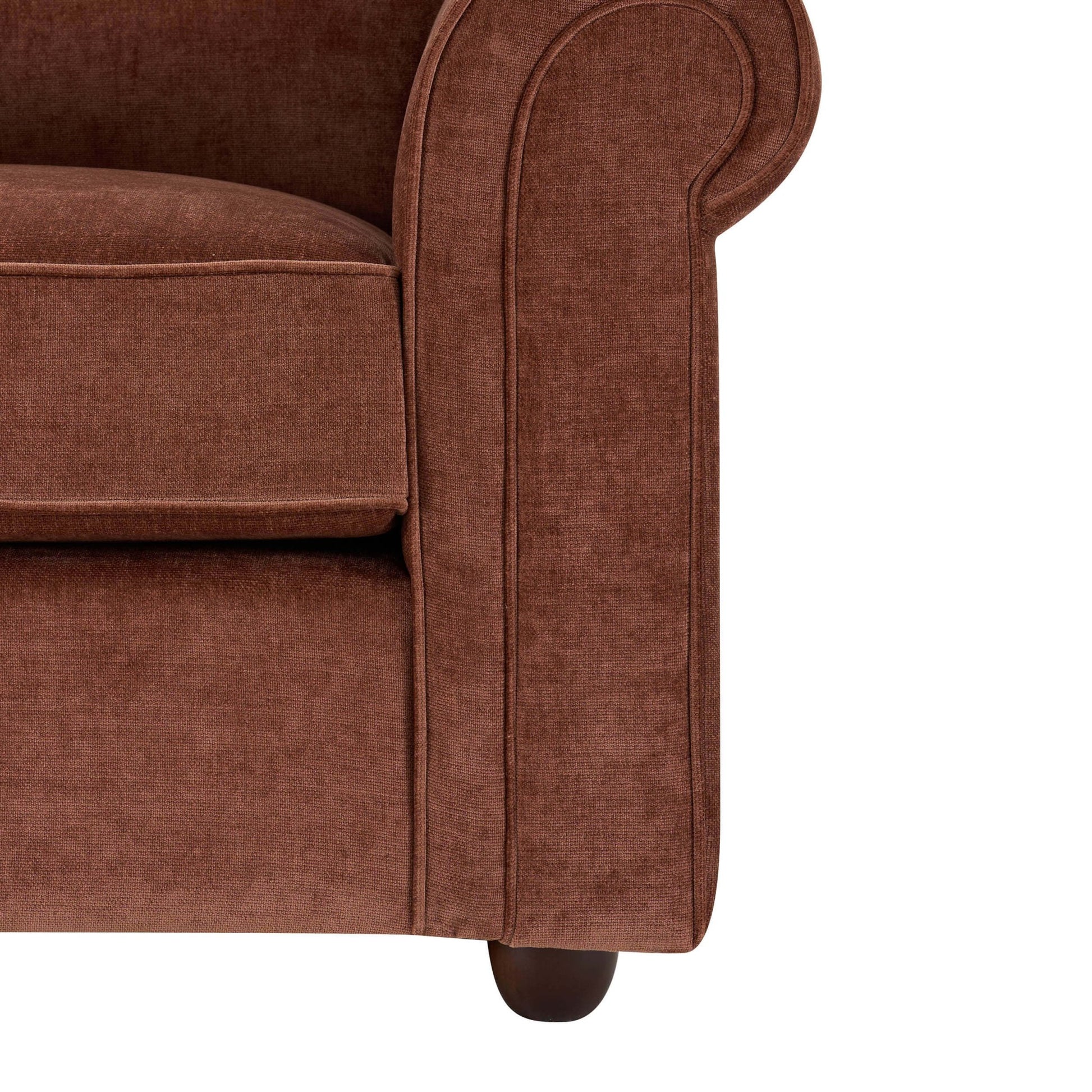 Beverley Loveseat - Chenille Dark Rust - DUSK