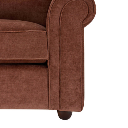 Beverley Loveseat - Chenille Dark Rust - DUSK