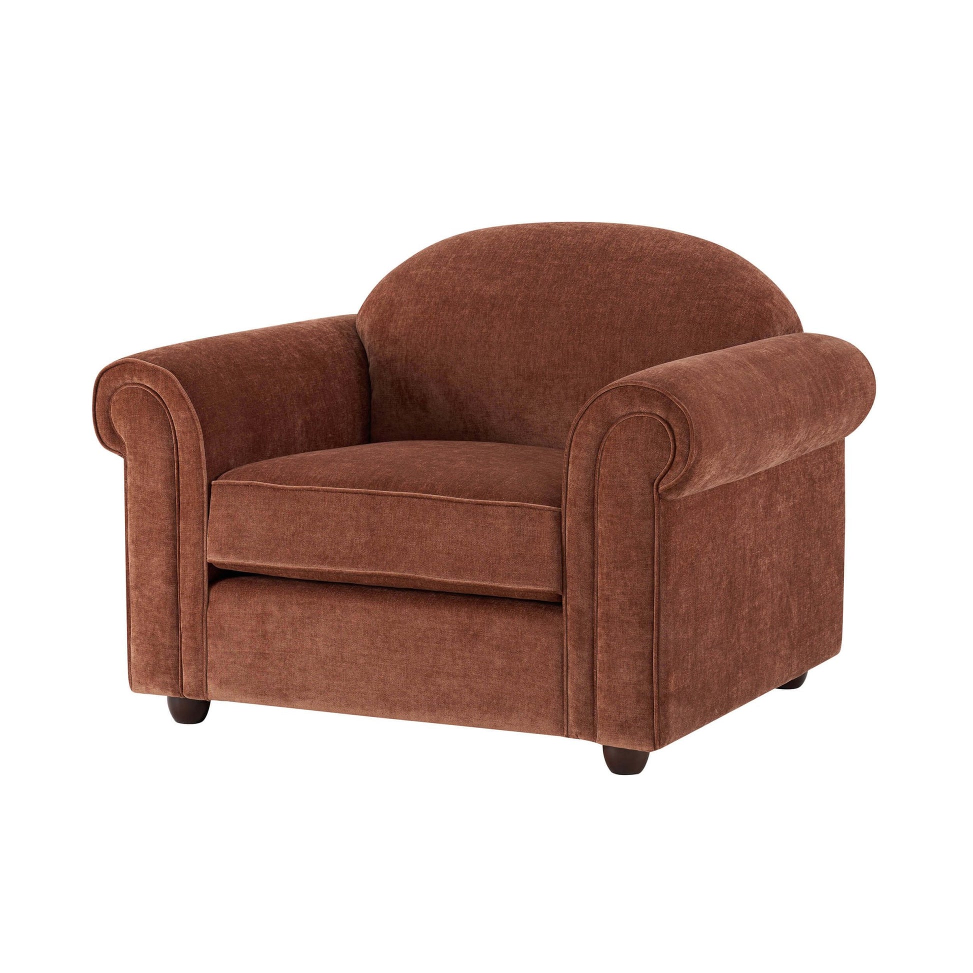 Beverley Loveseat - Chenille Dark Rust - DUSK