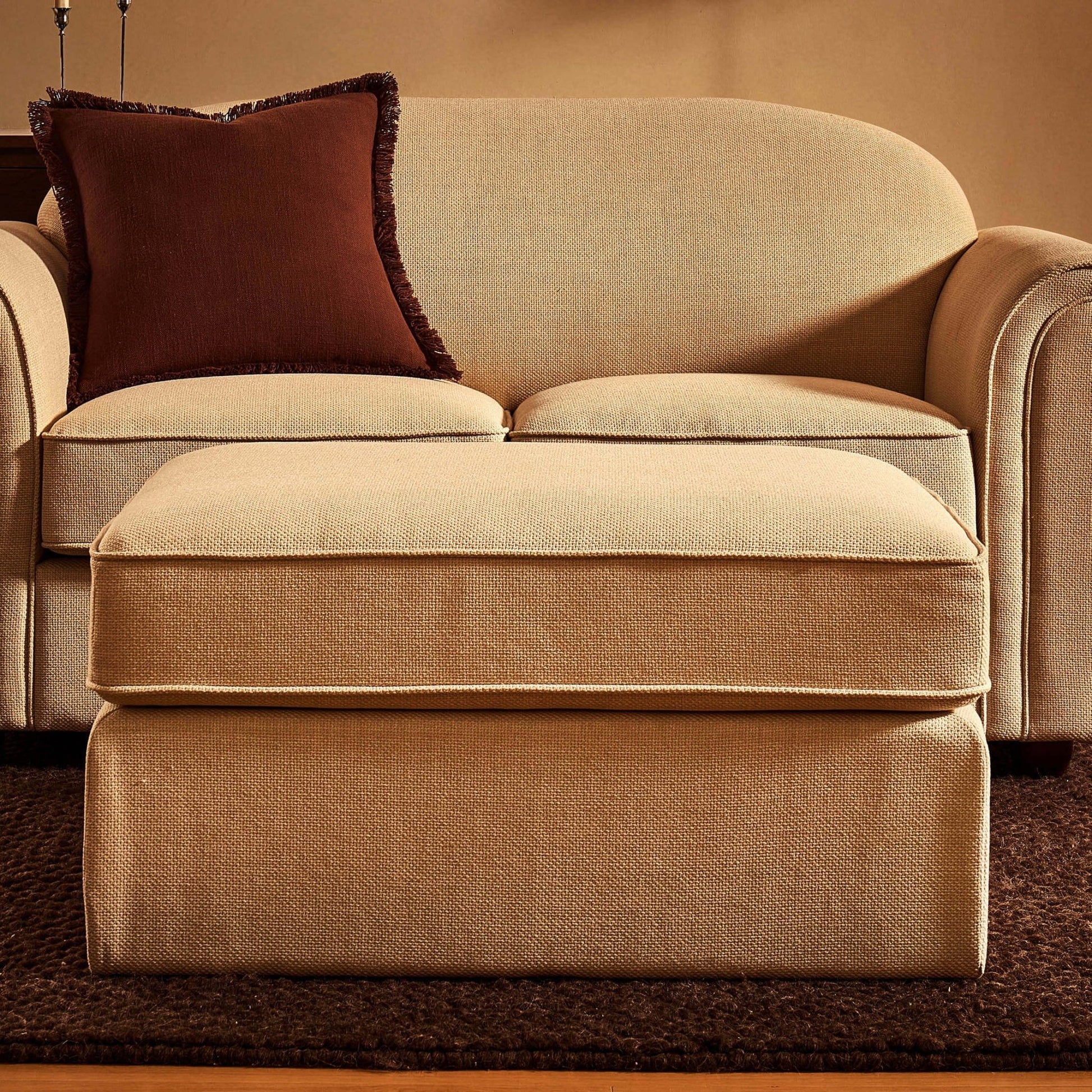 Beverley Pouffe - Beige - DUSK
