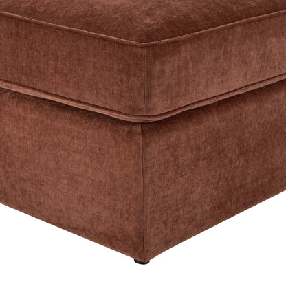 Beverley Pouffe - Chenille Dark Rust - DUSK