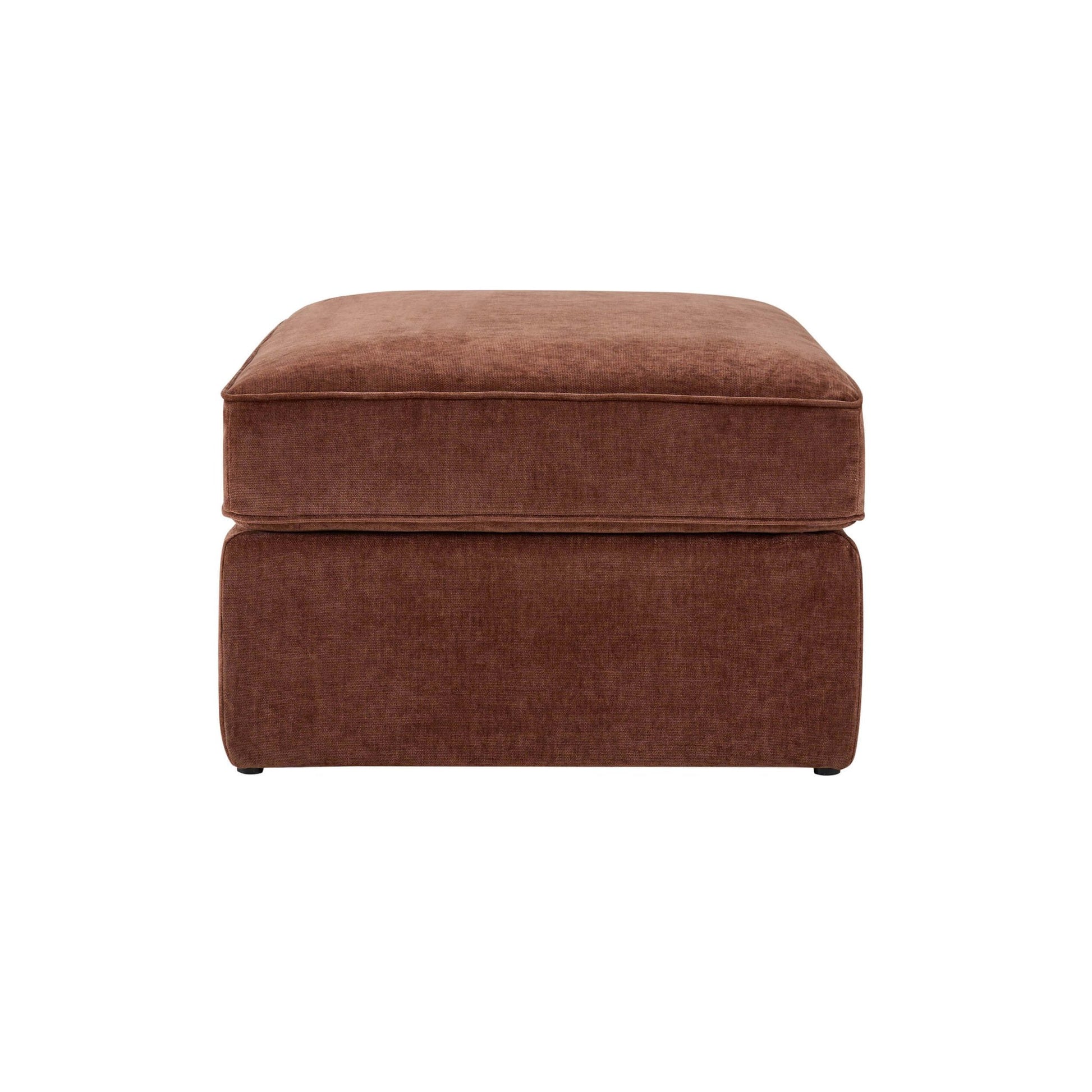 Beverley Pouffe - Chenille Dark Rust - DUSK