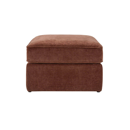 Beverley Pouffe - Chenille Dark Rust - DUSK
