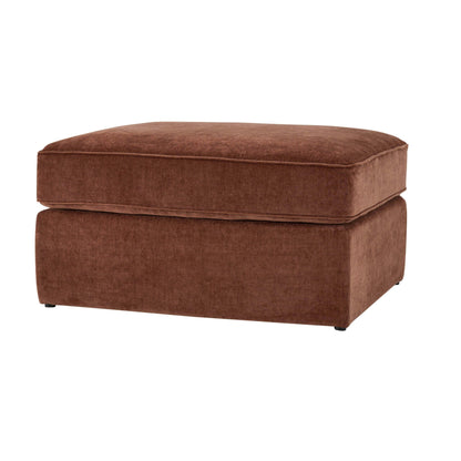 Beverley Pouffe - Chenille Dark Rust - DUSK