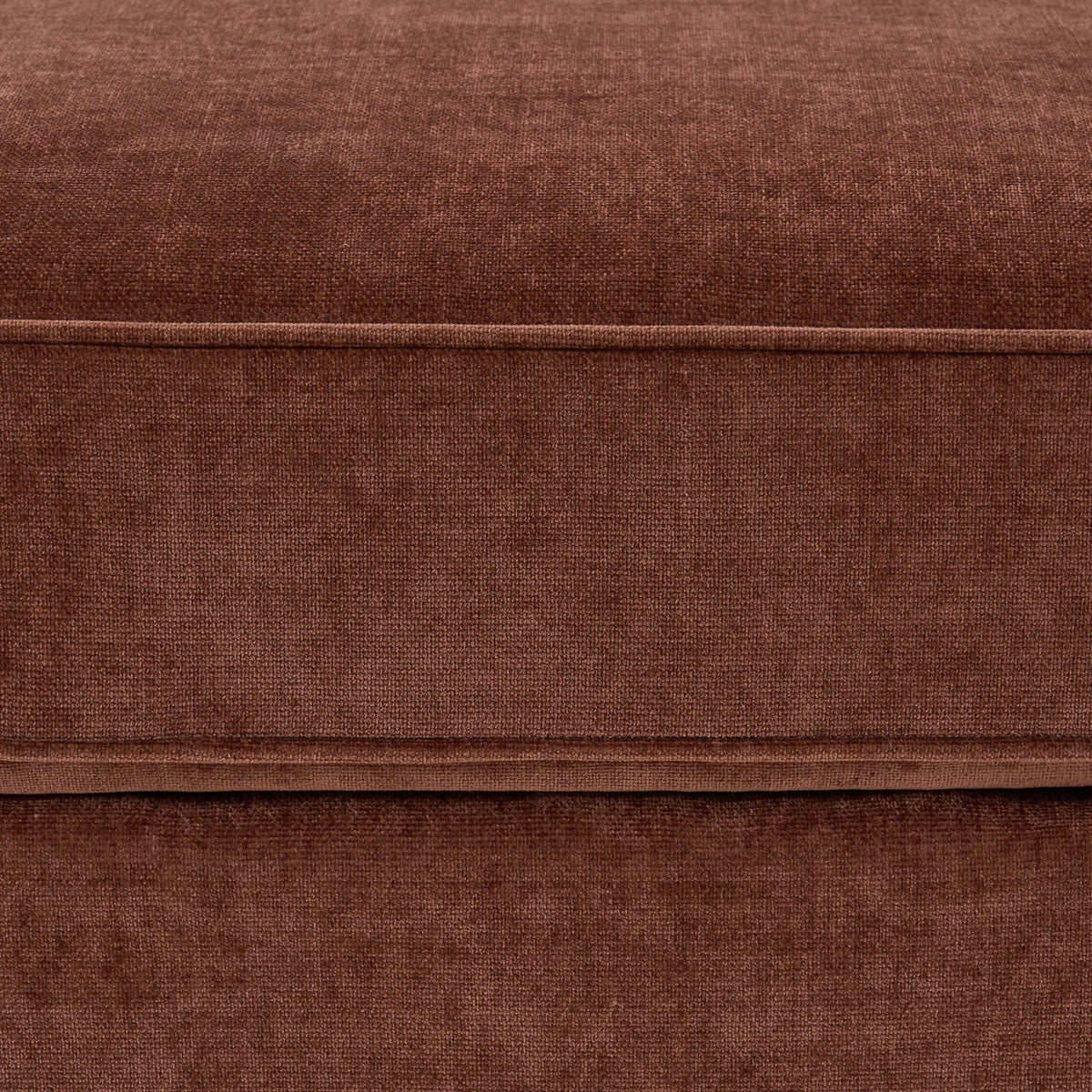 Beverley Pouffe - Chenille Dark Rust - DUSK