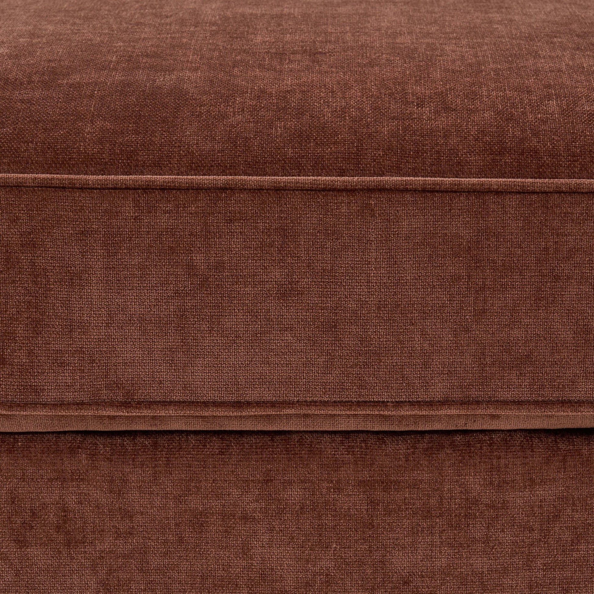 Beverley Pouffe - Chenille Dark Rust - DUSK