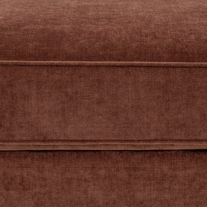 Beverley Pouffe - Chenille Dark Rust - DUSK