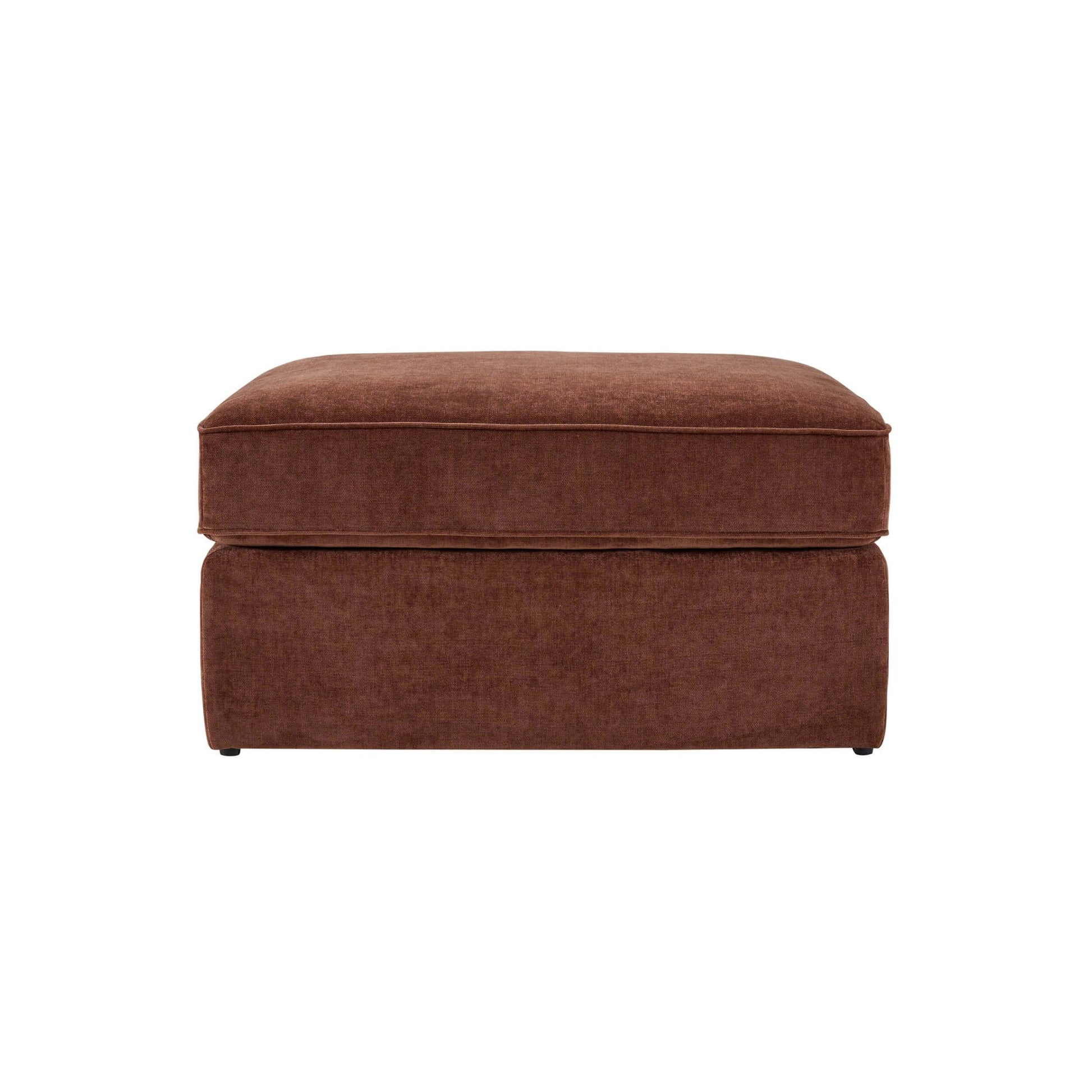 Beverley Pouffe - Chenille Dark Rust - DUSK