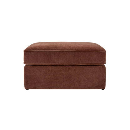 Beverley Pouffe - Chenille Dark Rust - DUSK